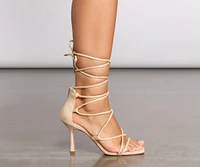 Sassy Straps Faux Suede Stiletto Heels