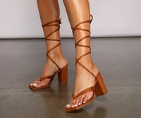 So Extra Lace Up Block Heels