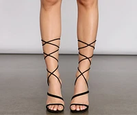 So Sleek Lace-Up Heels