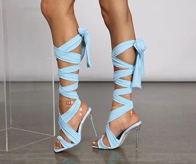 VIP Diva Lace-Up Stiletto Heels