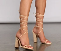 Style Icon Lace Up Block Heels