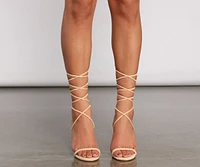 Style Icon Lace Up Block Heels