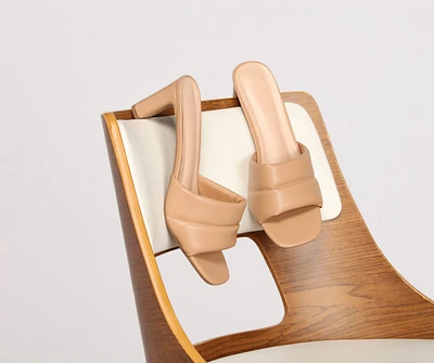 Dreamy Luxe Faux Leather Mules