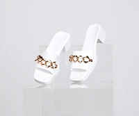 Fab And Fierce Chain Link Jelly Mules