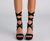 Feelin' Fab Lace-Up Platform Stilettos