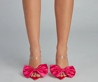 The Perfect Bow Satin Stiletto Heels