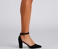 So Posh Faux Nubuck Pumps