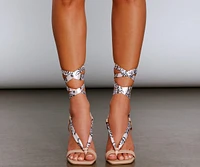 Make Your Mark Bandana Print Heels