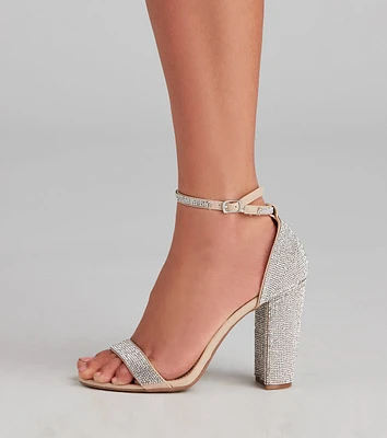 Step Out And Sparkle Block Heels
