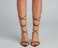 Chic Girl Lace-Up Stiletto Heels