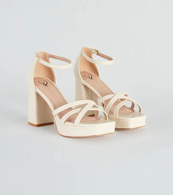 Trendy Essential Caged Platform Heels