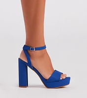 Party Girl Platform Block Heels