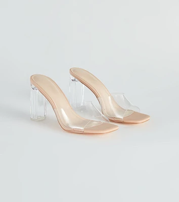A Touch Of Chic Clear-Heel Mules