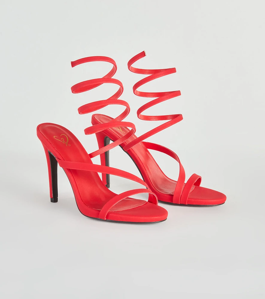 Amp It Up Spiral Stiletto Heels