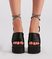 Made For The Drama Platform Block Heels