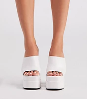 Unforgettable Style Chunky Platform Mules