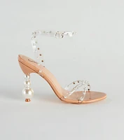 Under The Sea Jewel Faux Pearl Heels