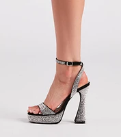 All The Right Curves Rhinestone Heels