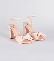 Treat Myself Statement Bow Block Heels