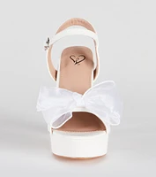 Gorgeous Statement Bow Platform Heels