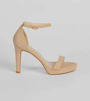 Flirty And Fun Nubuck Platform Stiletto Heels