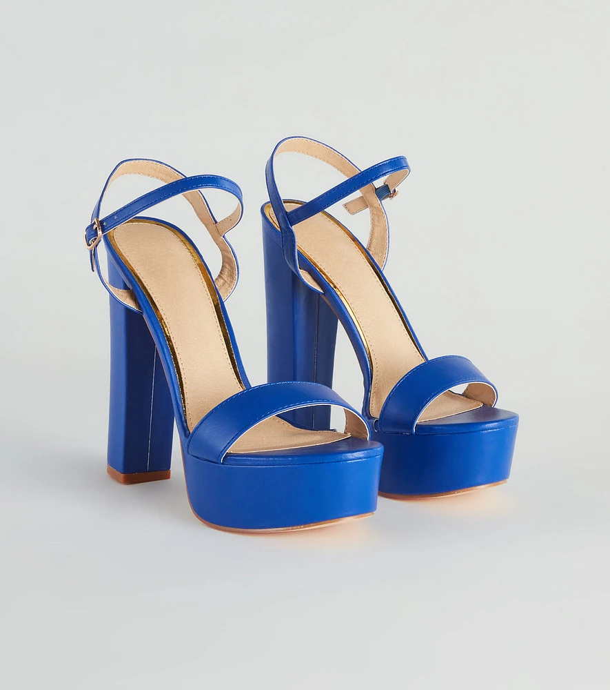 Daring And Chic Platform Block Heels