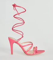 Strapped Stunner Lace-Up Stiletto Heels