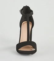 Perfect To A T-Strap Nubuck Block Heels