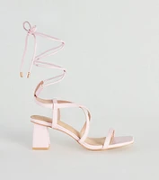 Catch Me If You Can Lace-Up Block Heels