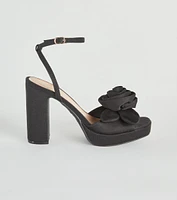 Take A Strut Rose Platform Block Heels