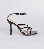 Chic Encounter Rhinestone Strappy Stiletto Heels