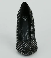 What A Catch Rhinestone Fishnet Stiletto Pumps