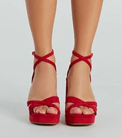 Statement Maker Strappy Platform Block Heels