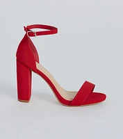 Sophisticated Look Nubuck Block Heels