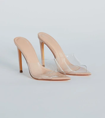 Serving Chic Vibes Clear Strap Stiletto Mules