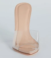 Serving Chic Vibes Clear Strap Stiletto Mules