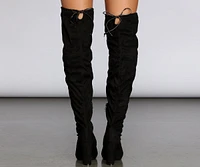 Over The Knee Block Heel Boots