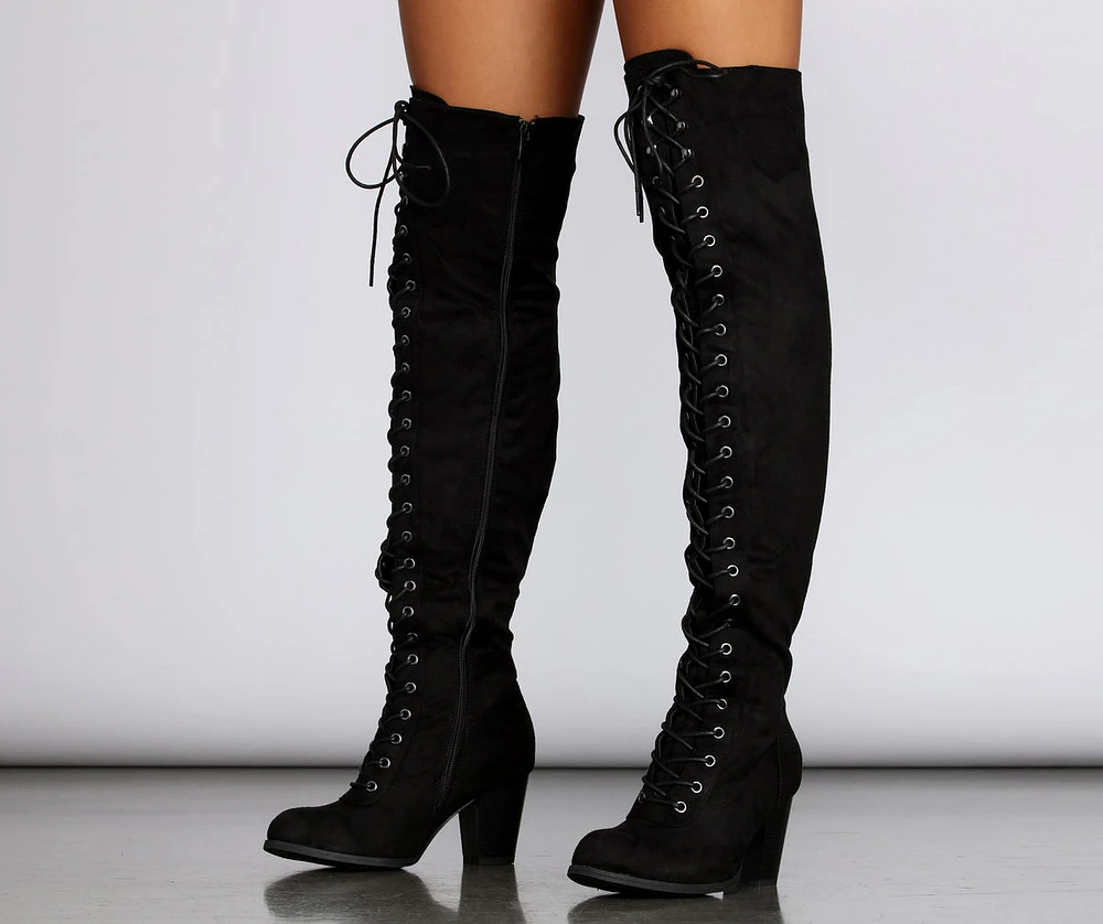 Center Stage Lace Up Boots