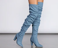 Denim Over The Knee Boots