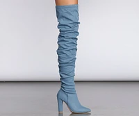 Denim Over The Knee Boots