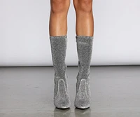 All Through The Night Glitter Sock Booties