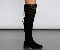 Over The Knee Flat Detailed Boots
