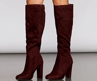 Flaunt It Faux Suede Knee-High Boots