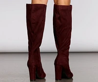 Flaunt It Faux Suede Knee-High Boots