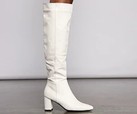 Lead The Way Faux Leather Over Knee Boots