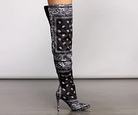 Trendy Thigh-High Pointed Toe Stiletto Boots