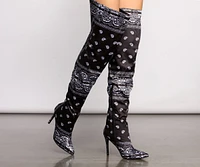 Trendy Thigh-High Pointed Toe Stiletto Boots