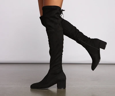 Stylish Must-Have Over The Knee Block Heel Boots