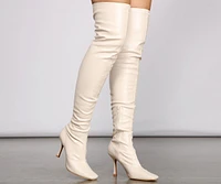 Level Up Thigh High Faux Leather Boots