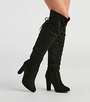 So Haute Over-The-Knee Lace Up Boots
